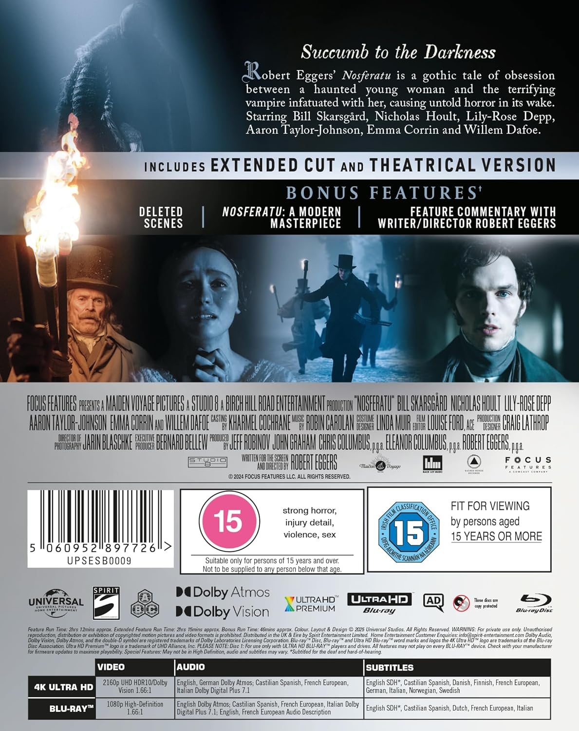 Nosferatu Steelbook [4K UHD + Blu-Ray]