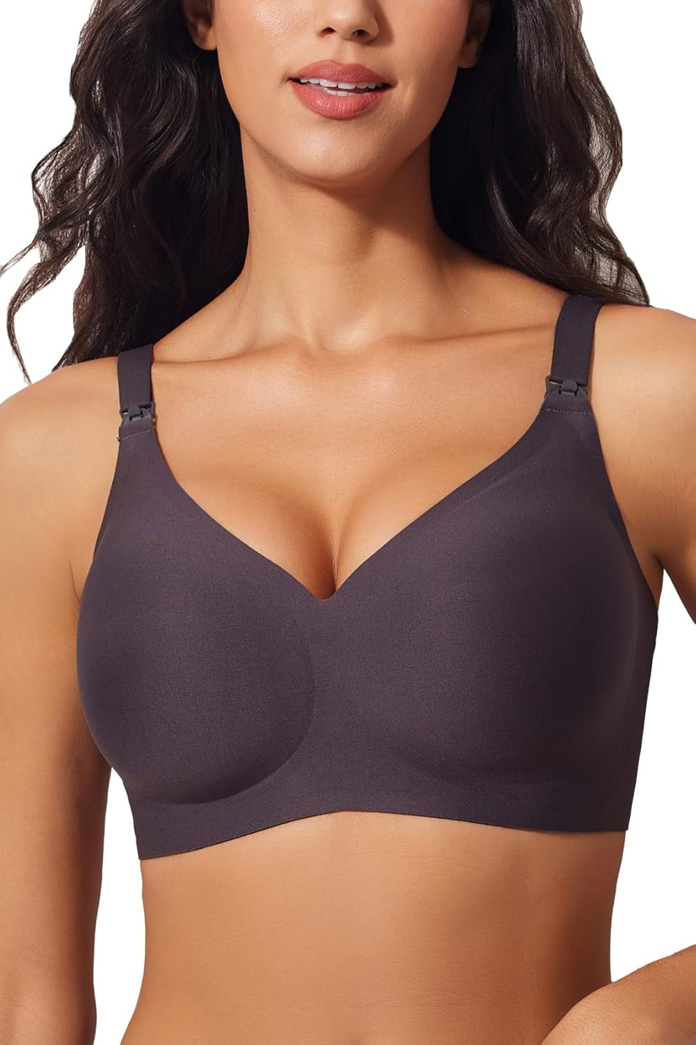 Seamless Maternity Bra, Nursing Bra for Pregnancy Breastfeeding, Ultra Soft No Underwire Breastfeeding Bra