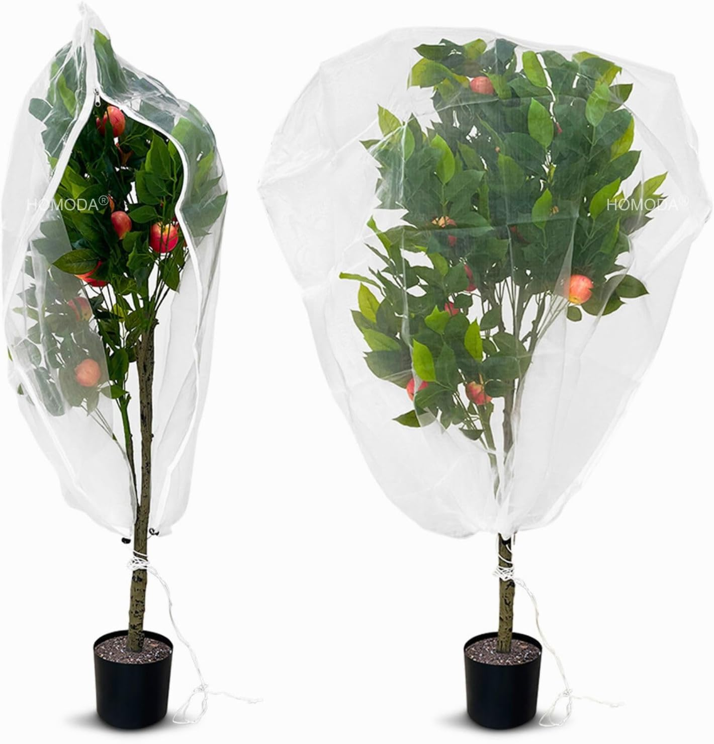 Fruit Tree Netting Cover with Zipper & Drawstring, 2 Packs 4Ft X 4Ft Insect Bird Barrier Netting for Garden Protection, Ultra Fine Mesh Garden Netting image number 6