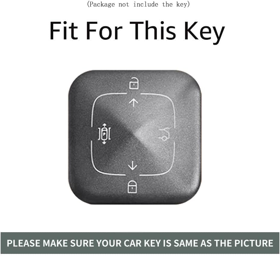 Ontto 4 Buttons Leather Car Key Fob Cover Fit for Zeekr X 001 007 009 7X Smart Key Case Keyring Shell Key Holder Keychain Accessories Green - Green image number 6