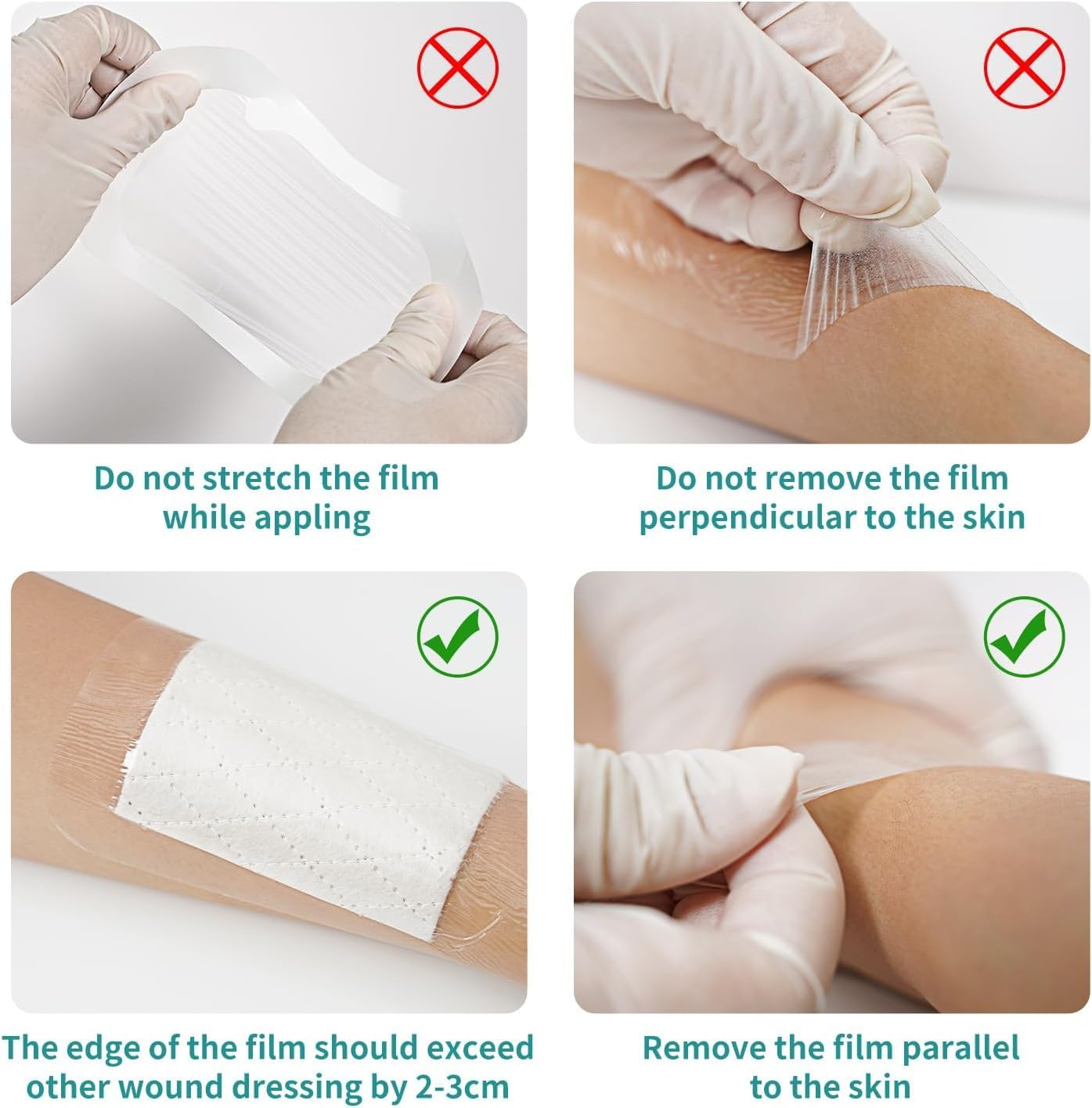 Dimora Transparent Film Dressing 6 Cm X 7 Cm, 30 Pcs,Waterproof Dressing for Wounds, Adhesive Post Surgical Cover Pad，For IV Shield, Tattoo Aftercare, Shower Protector image number 2