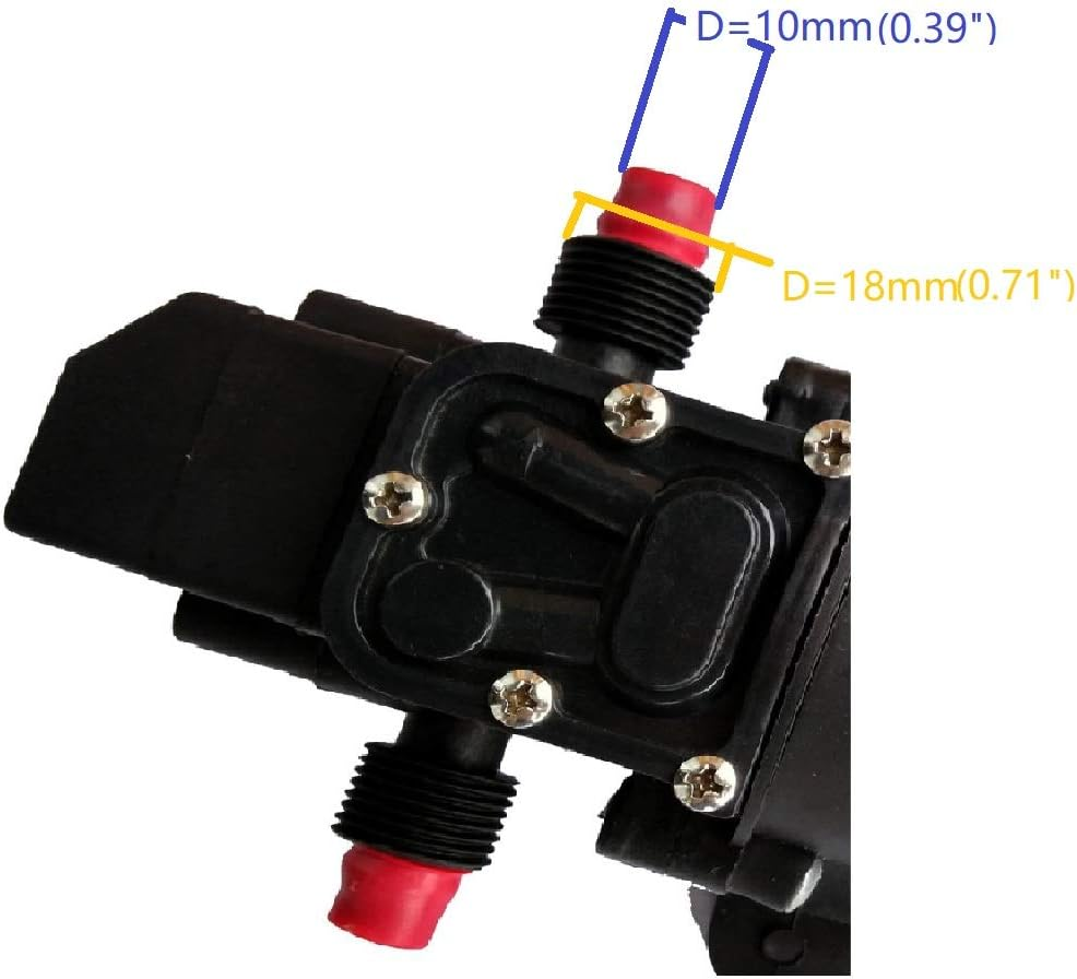 CYBERNOVA DC12 V 131PSI 6L/M Water High Pressure Diaphragm Self Priming Pump Caravan/Boat/Rv/Garden (6L/M) -3308 image number 3