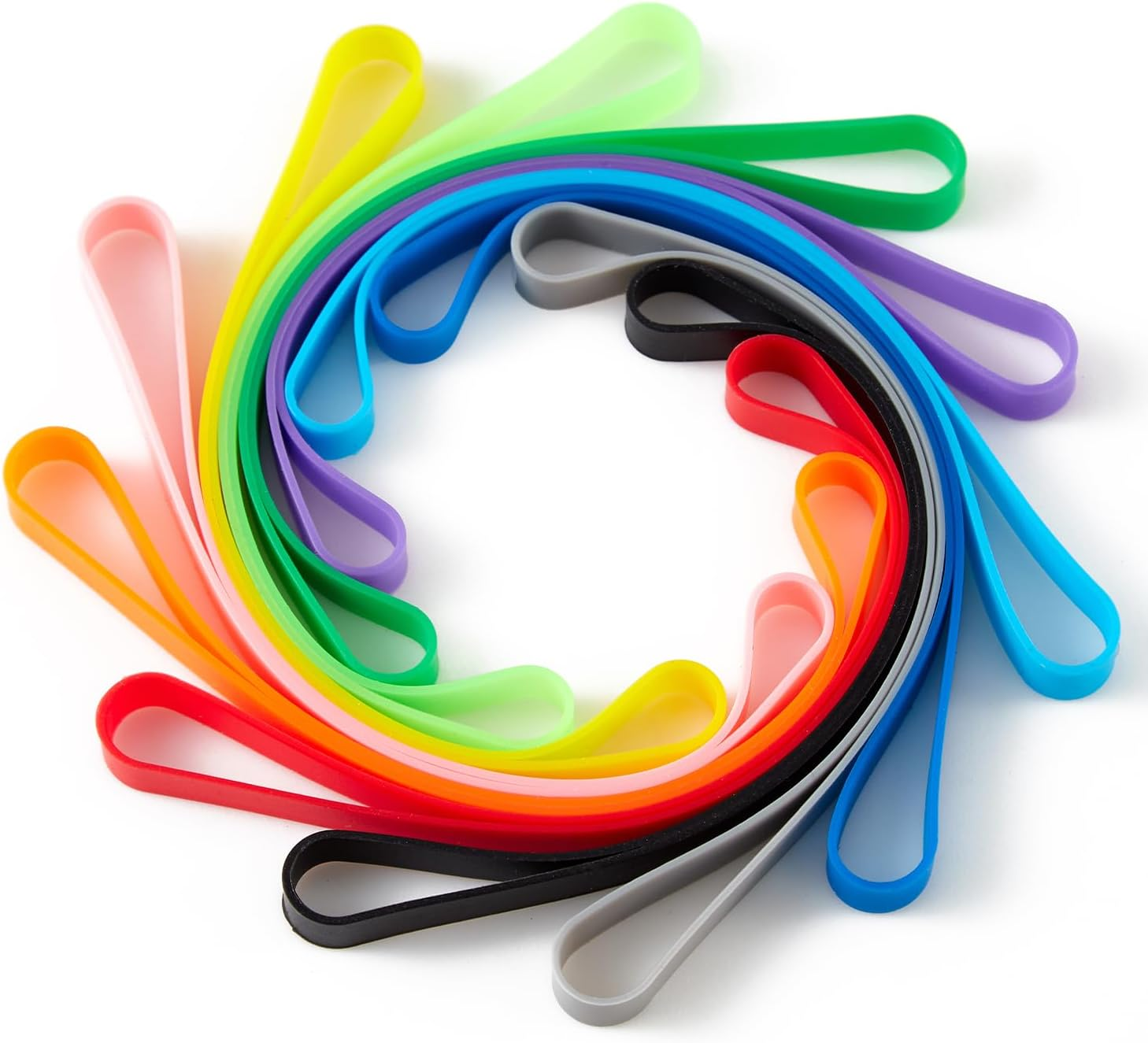 12 PCS Silicone Rubber Bands Planner Elastic Bands Elastic Rubber Wrapping Bands for Books, Crab Traps, Art, Cooking, Wrapping, Exercise, Bag Wraps, Heat, Cold, UV, Chemical Resistant image number 5