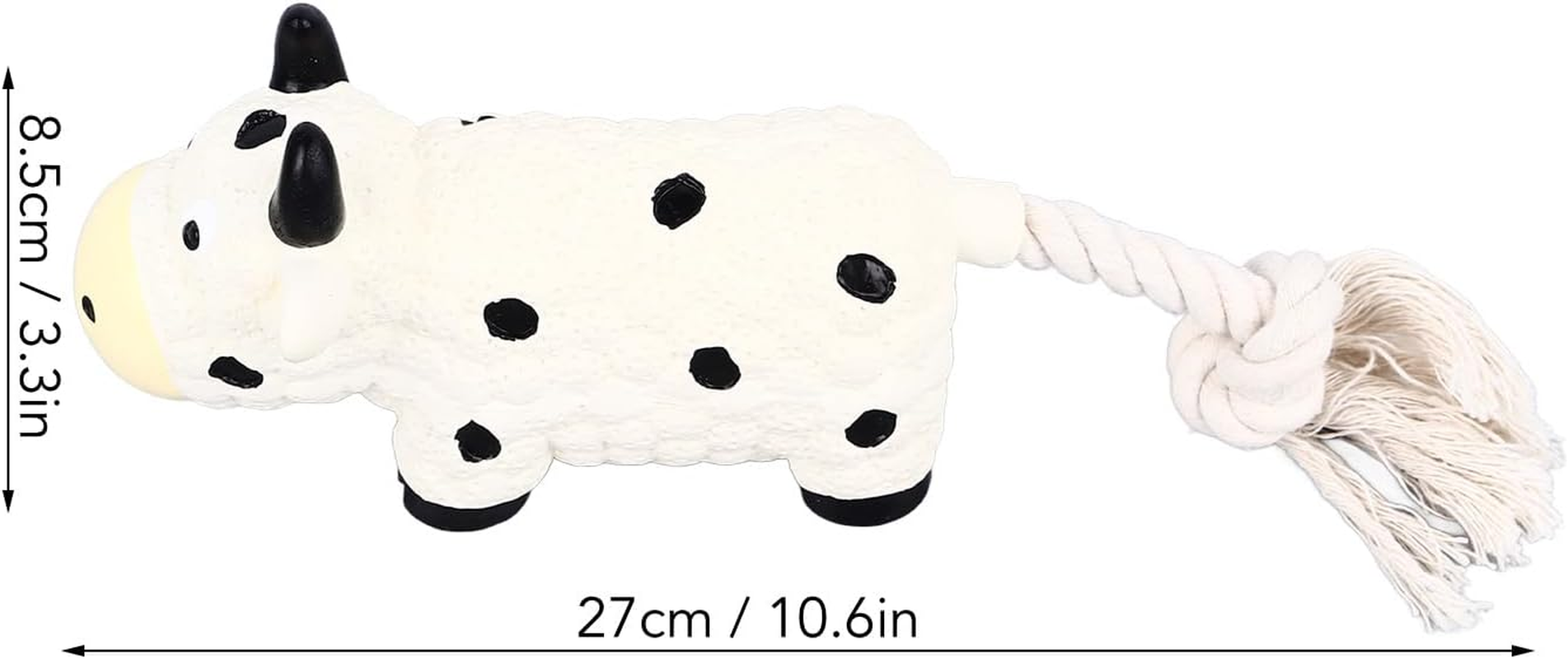 Latex Dog Chewing Toy, Squeaky Puppy Chew Toy, Interactive Teeth Cleaning Safe Bite Resistant Latex Dog Toy, Unique Shape Interactive Puppy Toy for Indoor (Cow) image number 6