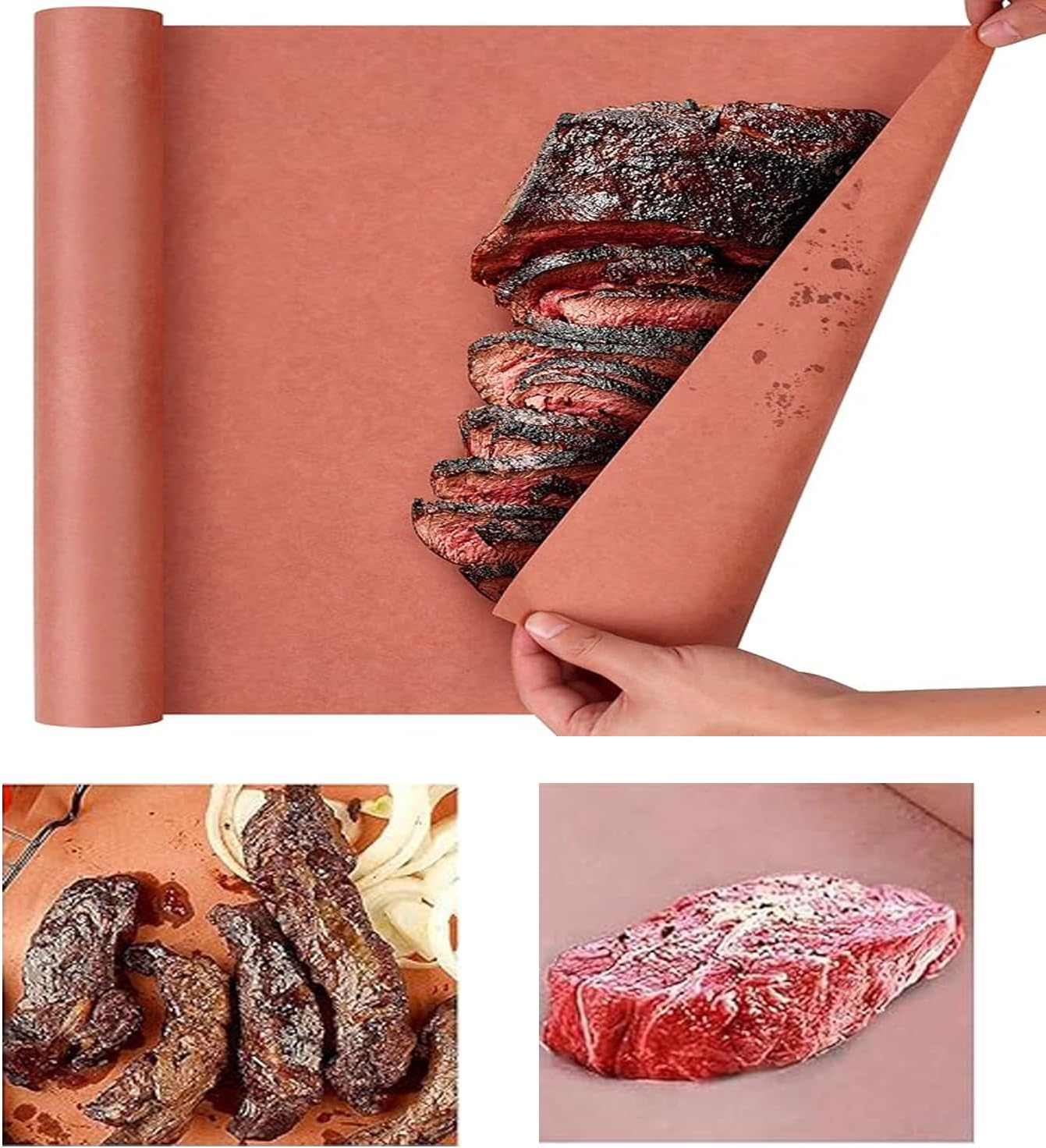 Pink Butcher Paper for Smoking Meat, 30Cm X 10M Roll for Smoking Briske, BBQ, Barbecue Meat Wrapping, Grilling - Uncoated, Unbleached, Unwaxed image number 5