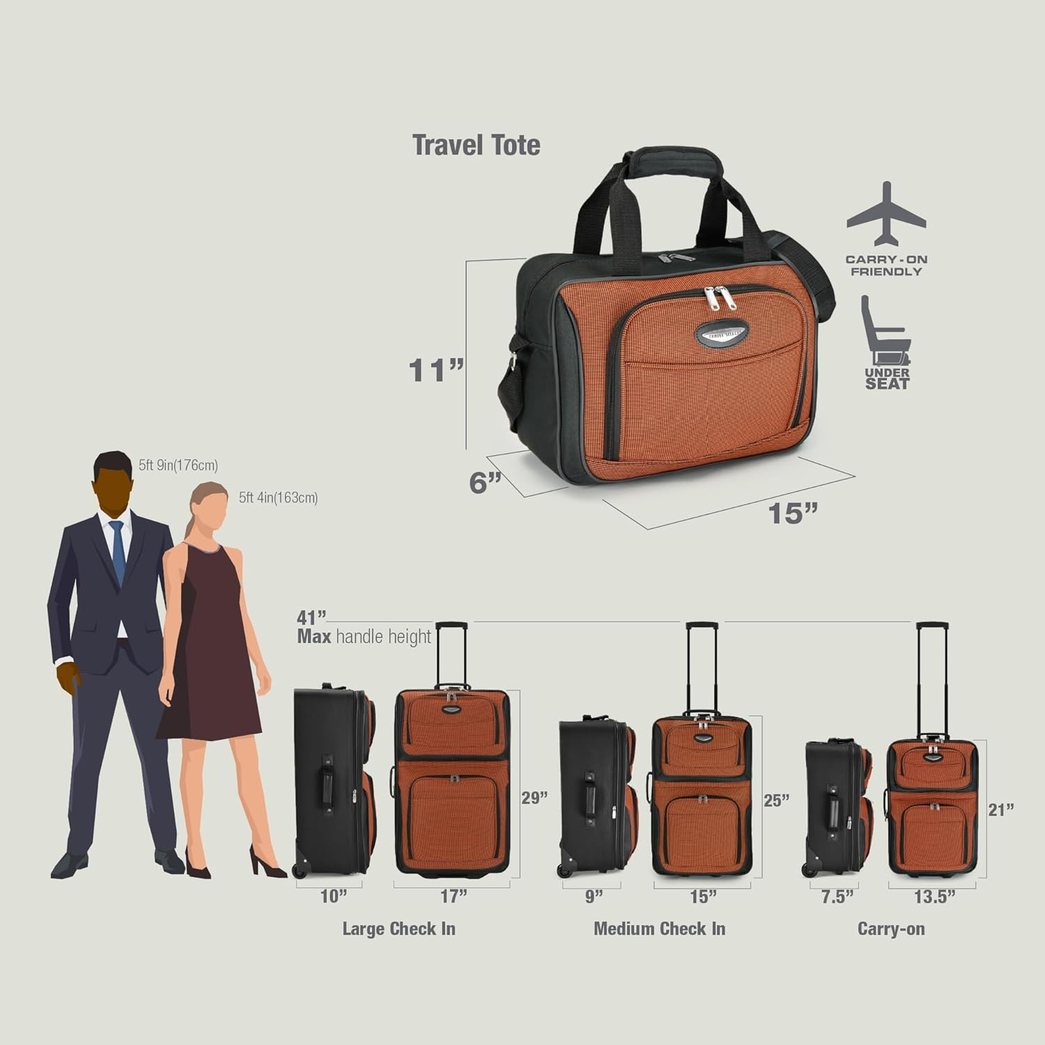 Traveler'S Choice Amsterdam 4-Piece Luggage Set image number 6