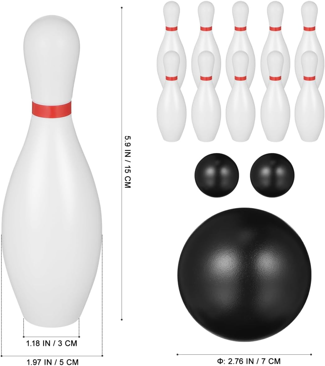 Vaguelly 10 Pin Bowling Set for Children Mini Bowling Ball Toy Kit Indoor Outdoor Sport Toys Improve Hand Eye Coordination for Kids Toddlers image number 4