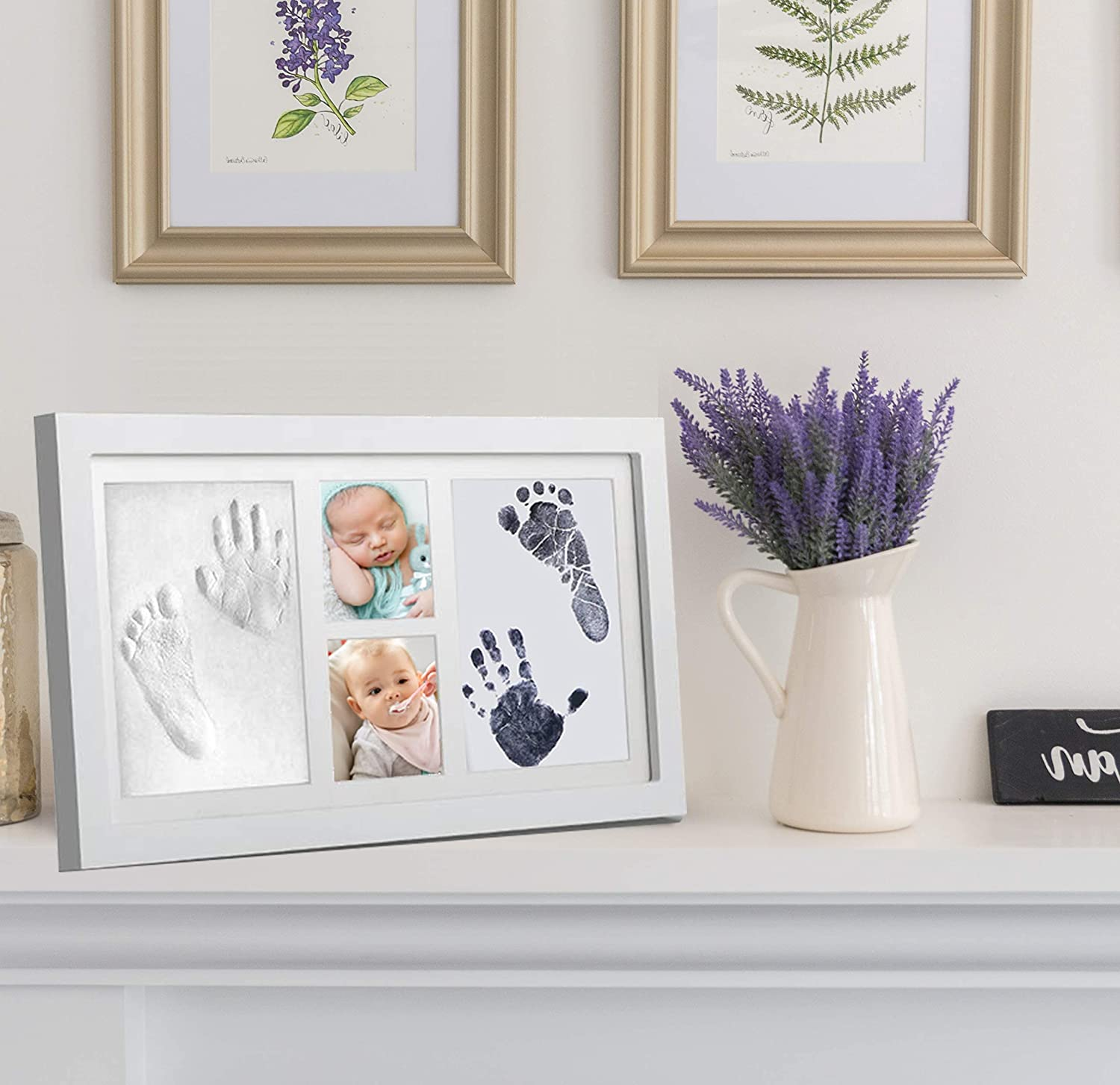 Babyprints Newborn Baby Handprint and Footprint Photo Frame Kit,Perfect for Baby Boy Gifts,Baby Shower Gifts, Newborn Baby Keepsake Frames