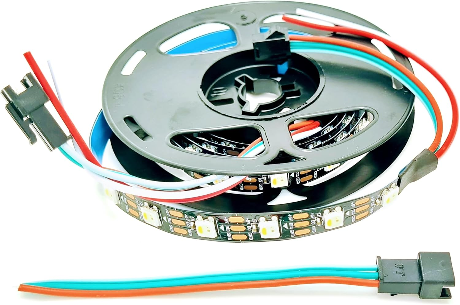 Techzire LED Strip, RGBCW SK6812, 60 Leds/M, 5V, IP30 Bare PCB, Black PCB, 5M, Quality BTF, Rgb+Cool White, NO Controller, Similar to WS2812B, Individually Addressable Leds