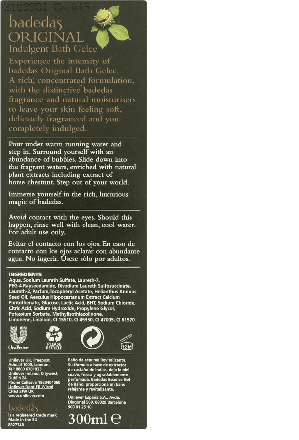 Badedas Original Indulgent Bath Gelee 300Ml image number 5