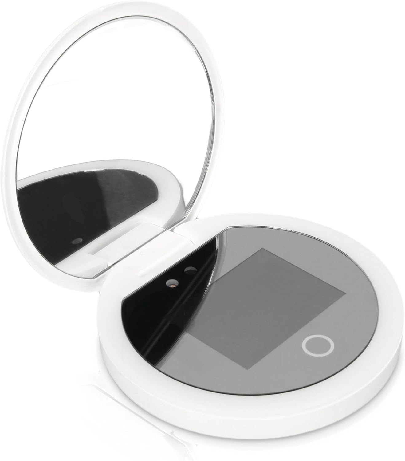 UV Sunscreen Testing Mirror, 2X Magnification 3.5In Pocket Size Sunscreen Testing Camera with Light, Sunscreen Testing Camera Travel Makeup Pocket Mirror with UV Camera image number 6