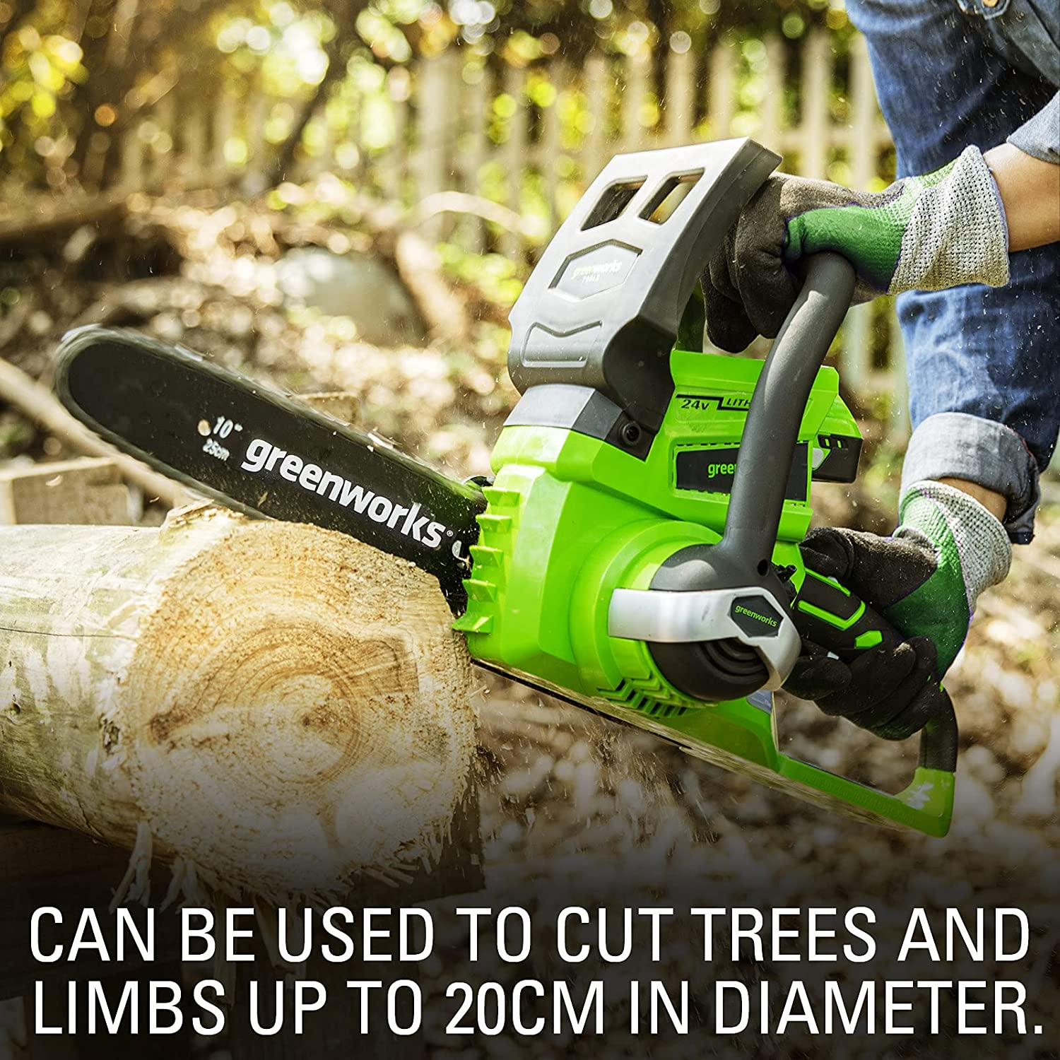 Greenworks 24V Cordless 25Cm (10") Chainsaw Skin image number 3