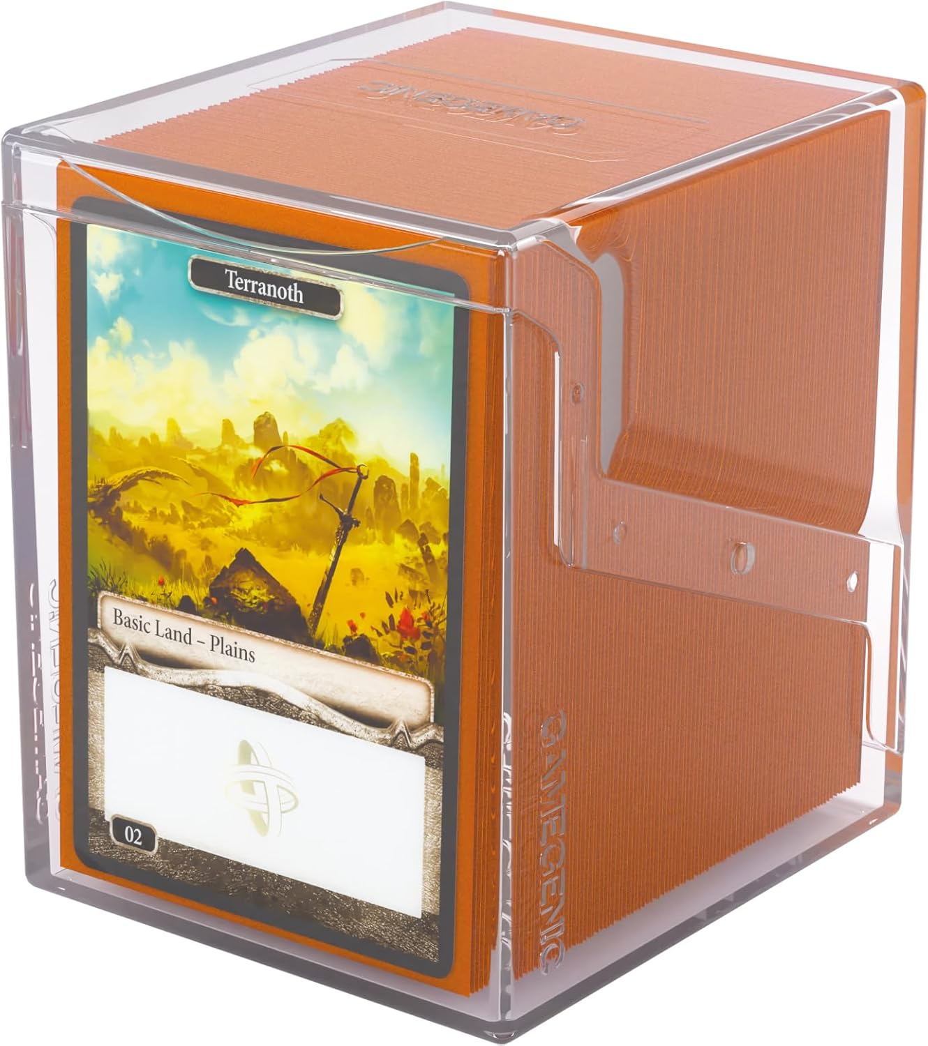 Gamegenic Bastion 100+ XL Deck Box - Compact, Secure, and Perfectly Organized for Your Trading Cards! Safely Protects 100+ Double-Sleeved Cards, Clear Color, Made image number 5
