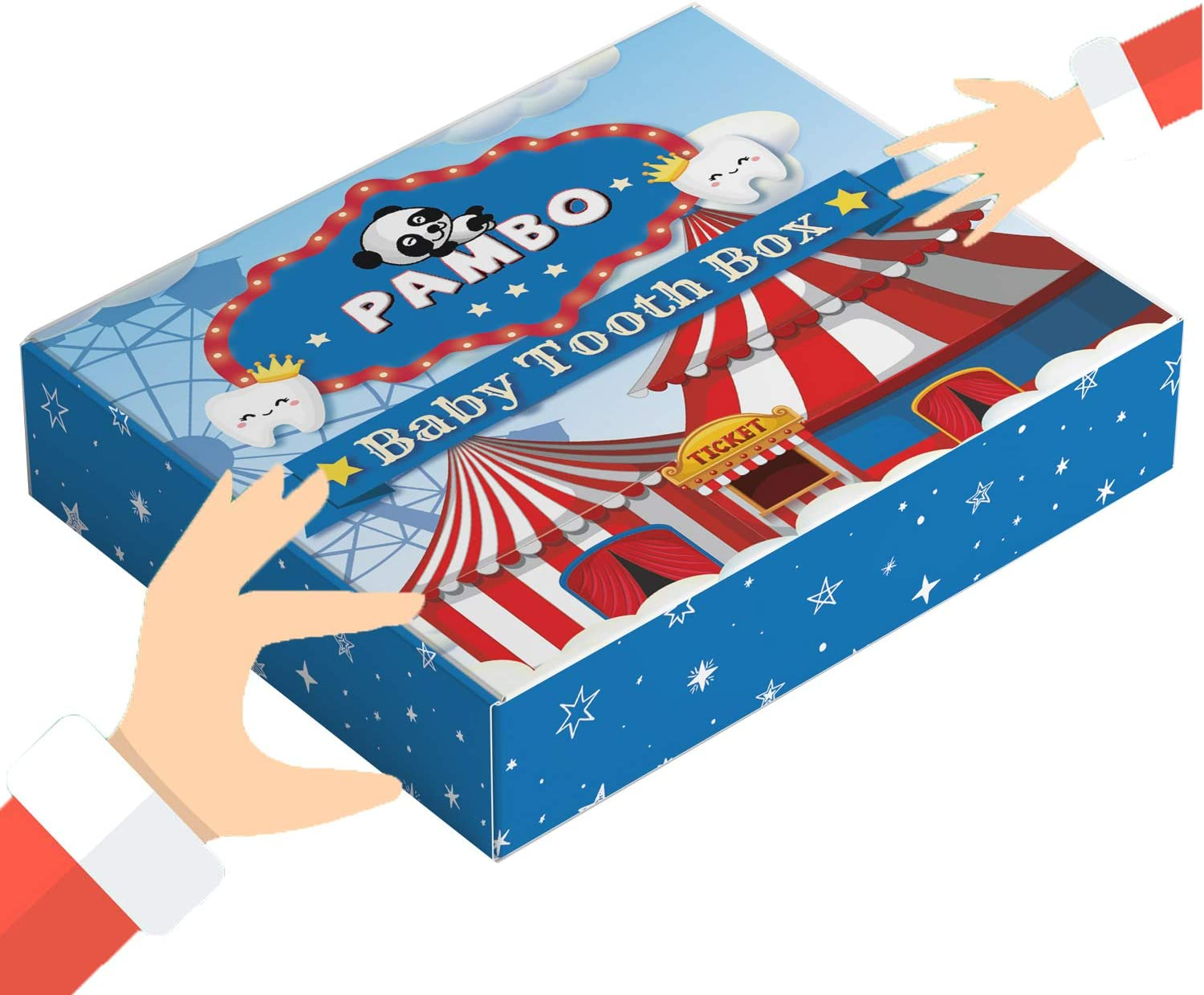 PAMBO Baby Tooth Fairy Keepsake Box | Child Tooth Saver & Holder Gift Box for Girls - Girls image number 5