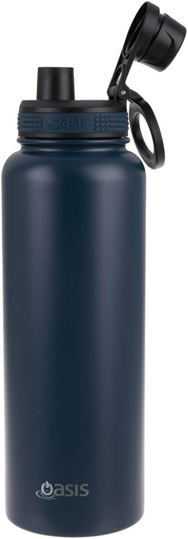 OASIS STAINLESS STEEL CHALLENGER SPORTS BOTTLE with SCREW CAP 1.1L - NAVY