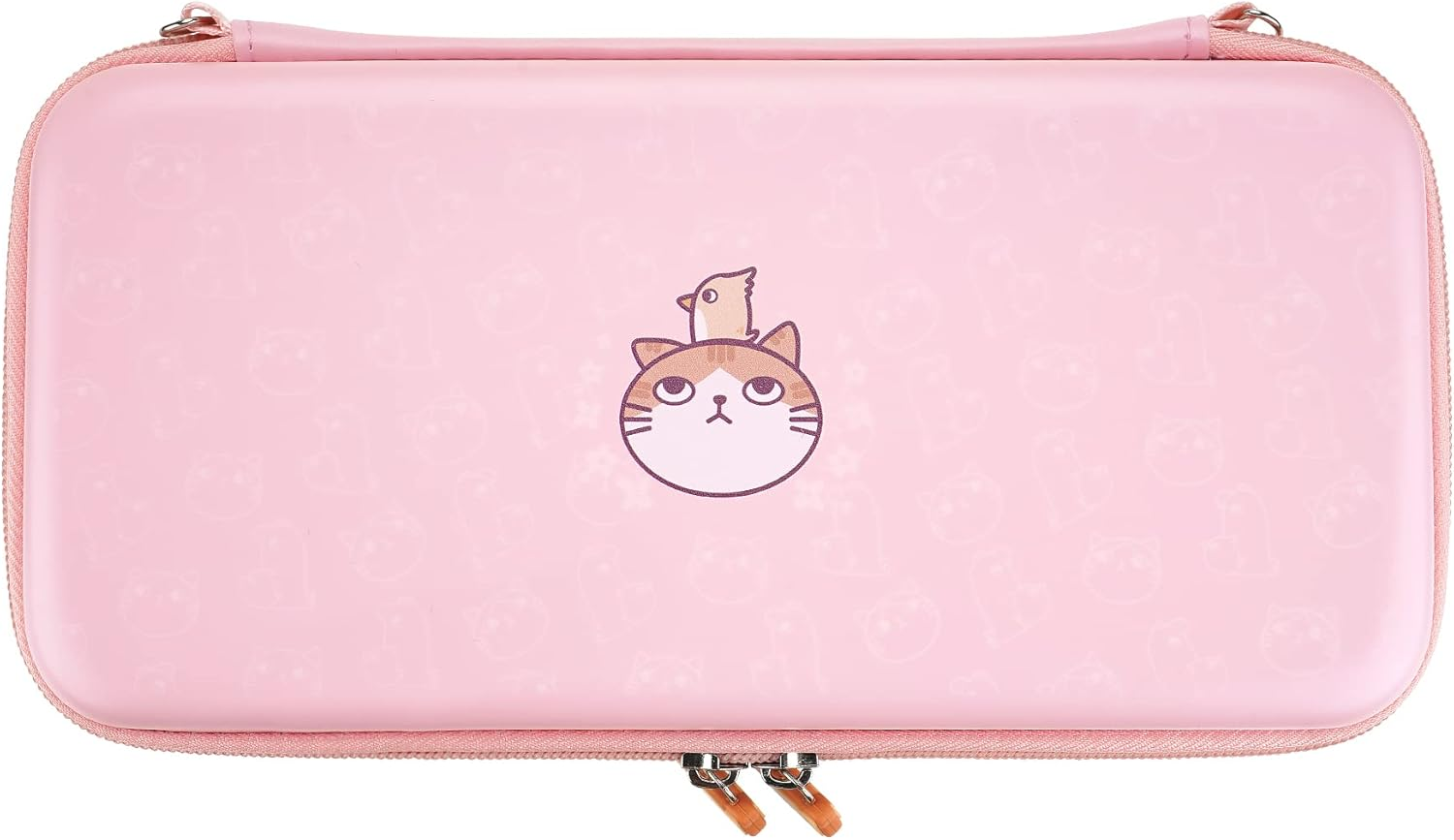 Extremerate Playvital Pink Cute Carrying Case for Nintendo Switch Lite, Thumb Grip + Kitten & Chicken Slim Travel Case for Switch Lite, Portable Hardshell Girl Storage Case for Switch Game Accessories image number 1