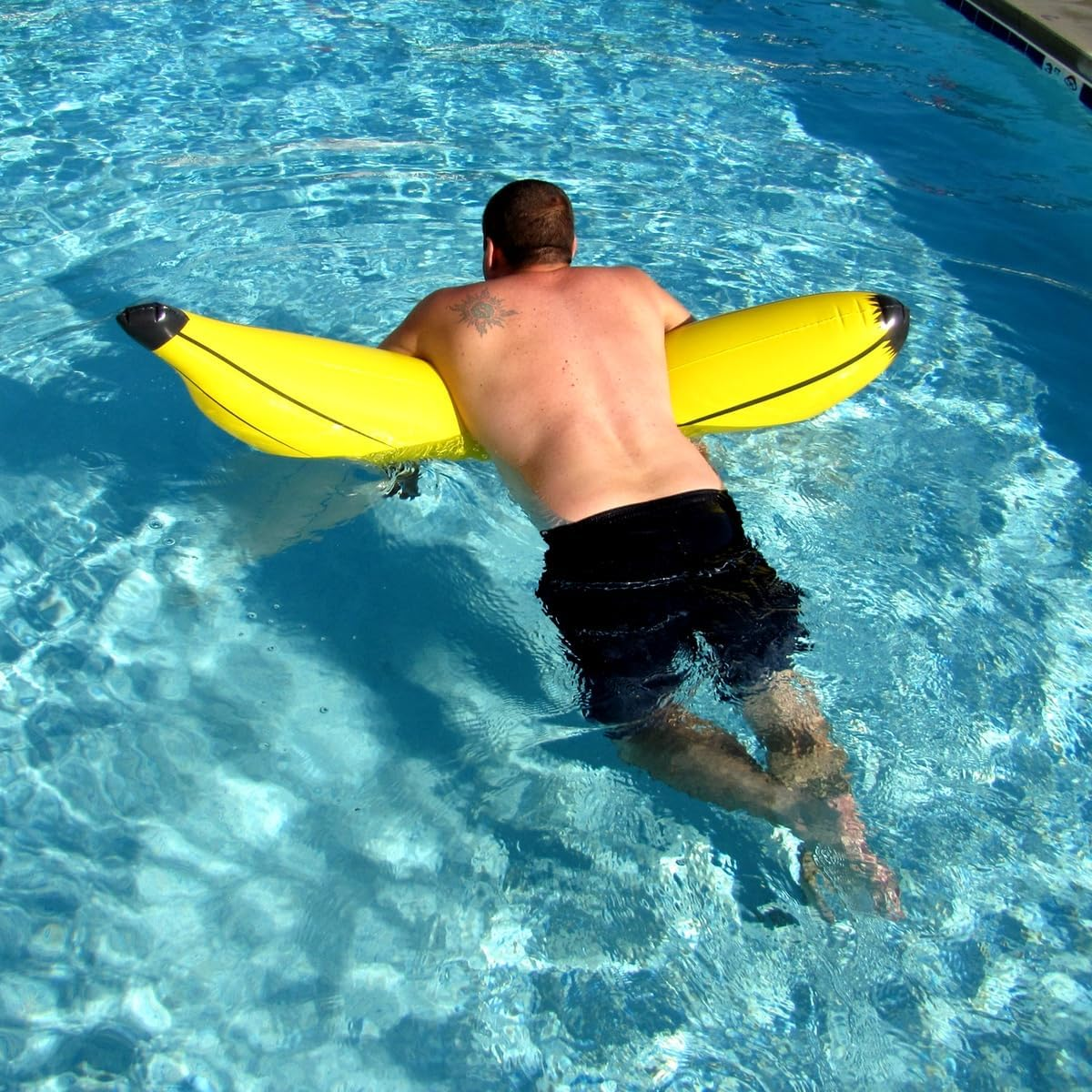 Treasure Gurus Giant Inflatable 6 Ft Banana Adult Water Noodle Float XL Pool Party Blow up Floats Swimming Toys image number 1