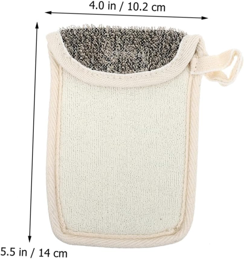 Minkissy 2Pcs Black Linen Soap Soap Foaming Soap Exfoliating Pouch Soap Scrubber Soap Pouch Soap Soap Saver Net Soap Pouch the Flax Exfoliating Soap image number 3