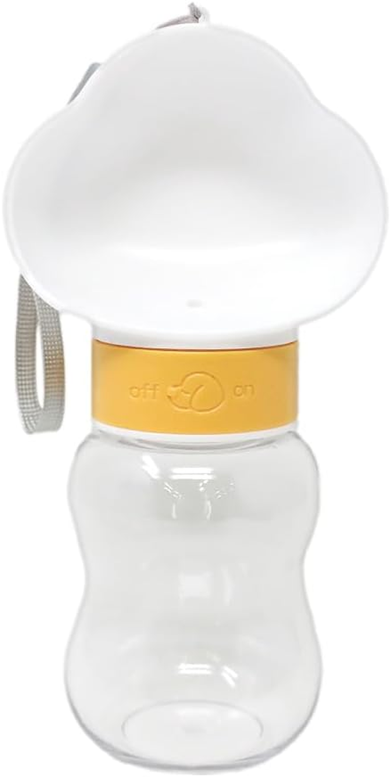 Milasic TN-PETWB-WH-350 Portable Water Bottle for Dogs, 11.8 Fl Oz (350 Ml), Locking Type, Plastic Water Bottle with Tray, Leak Proof, Strap Included, Walking, Traveling image number 3