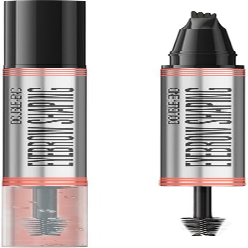 4-Fork Liquid Brow Pen + Waterproof Dual-End Brow Gel and Shaping Brush (Black)