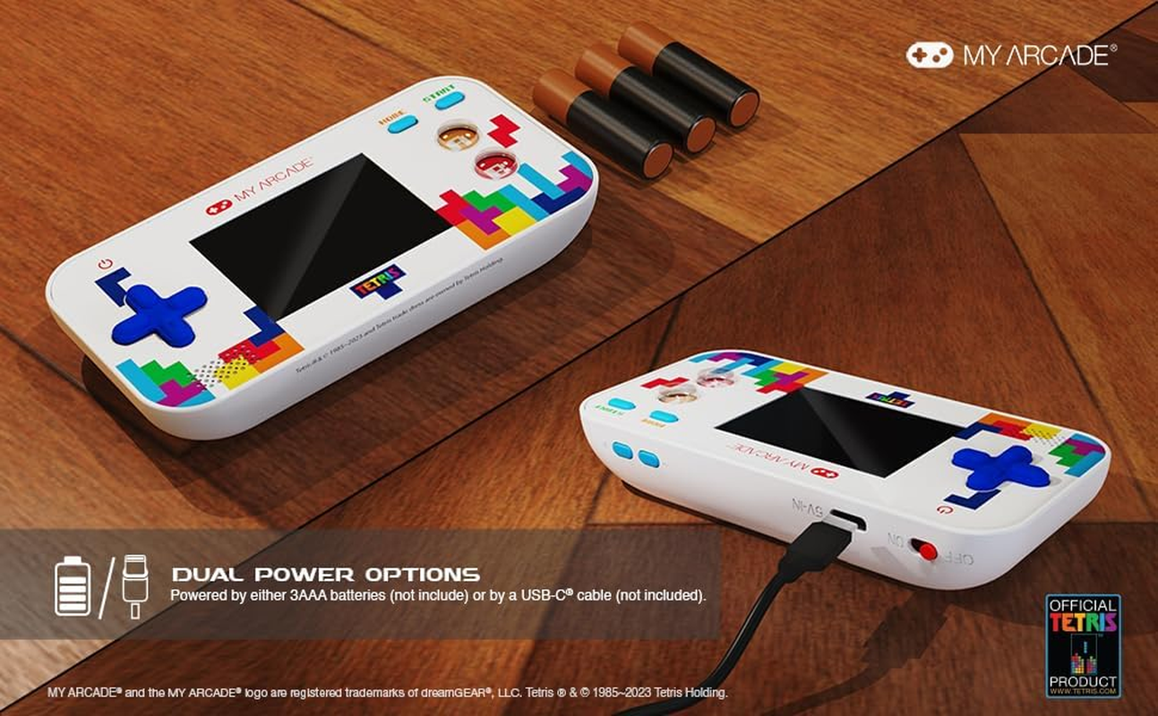 My Arcade DGUNL-7030 Tetris Gamer V Classic Handheld Portable Video Game System (201 Games in 1) image number 6