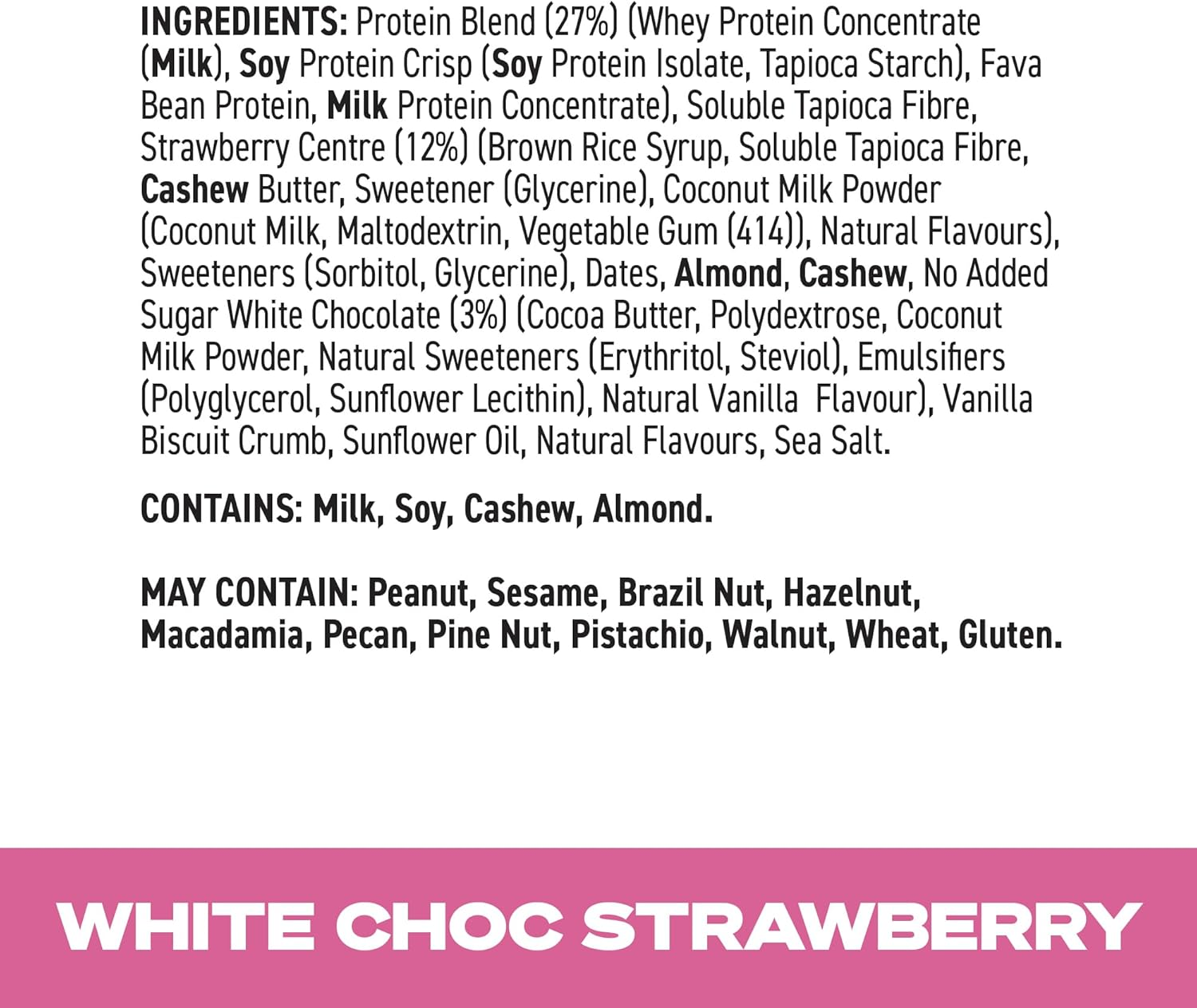 Protein Ball White Choc Strawberry Pack of 12 X 40G image number 3