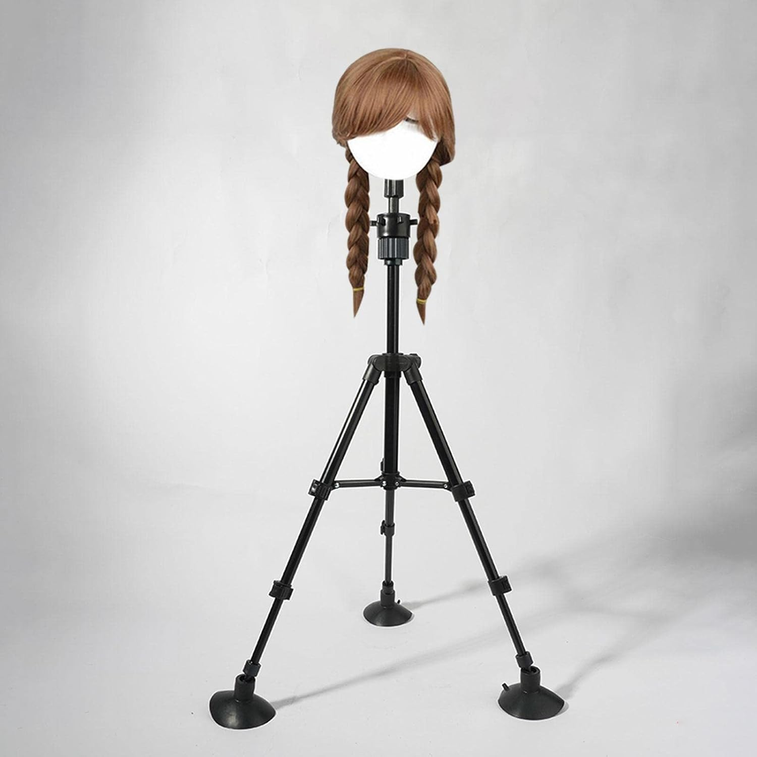 Eigell Wig Stand Tripod for Cosmetology Hairdressing Training Manikin Head Tripod Protable image number 6