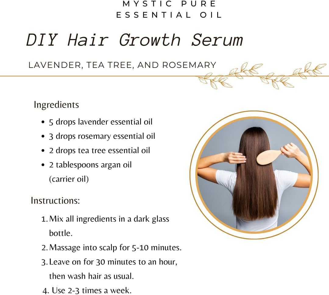 Mystic Pure Ayurveda 100% Pure Rosemary Oil, Lavender Oil, Tea Tree Oil Combo for Acne and Hair Regrowth 15Ml (Set of 3) image number 3