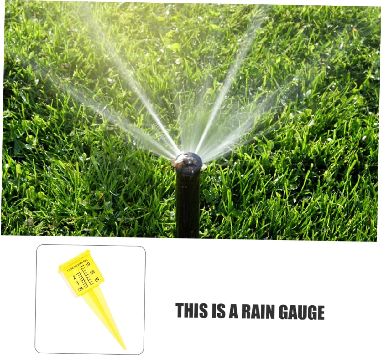 IWOWHERO 5Pcs Rain Gauge Sprinkler Catch Cups Sprinkler Gauge for Lawn Water Gauge for Water Gauge Rain Collector for Garden Outdoor Water Measuring Tool Yellow PVC image number 4