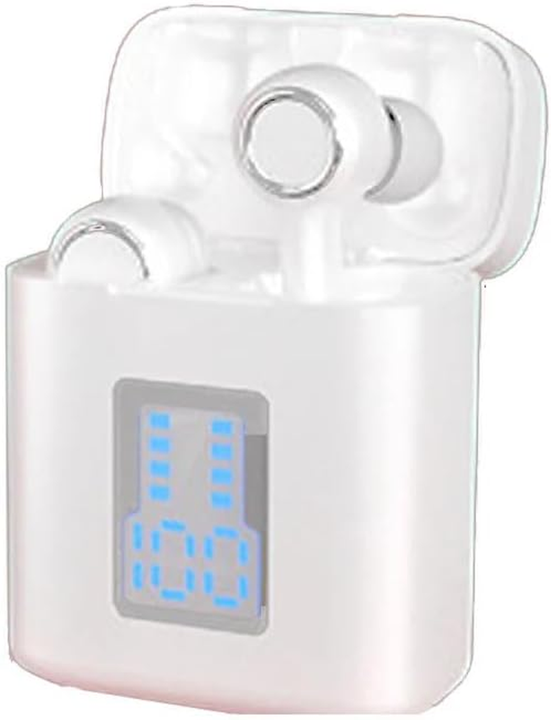 PRENDELUZ Wireless Bluetooth Headphones White Waterproof with Charging Box Smart Touch Compatible with Ios/Android image number 1