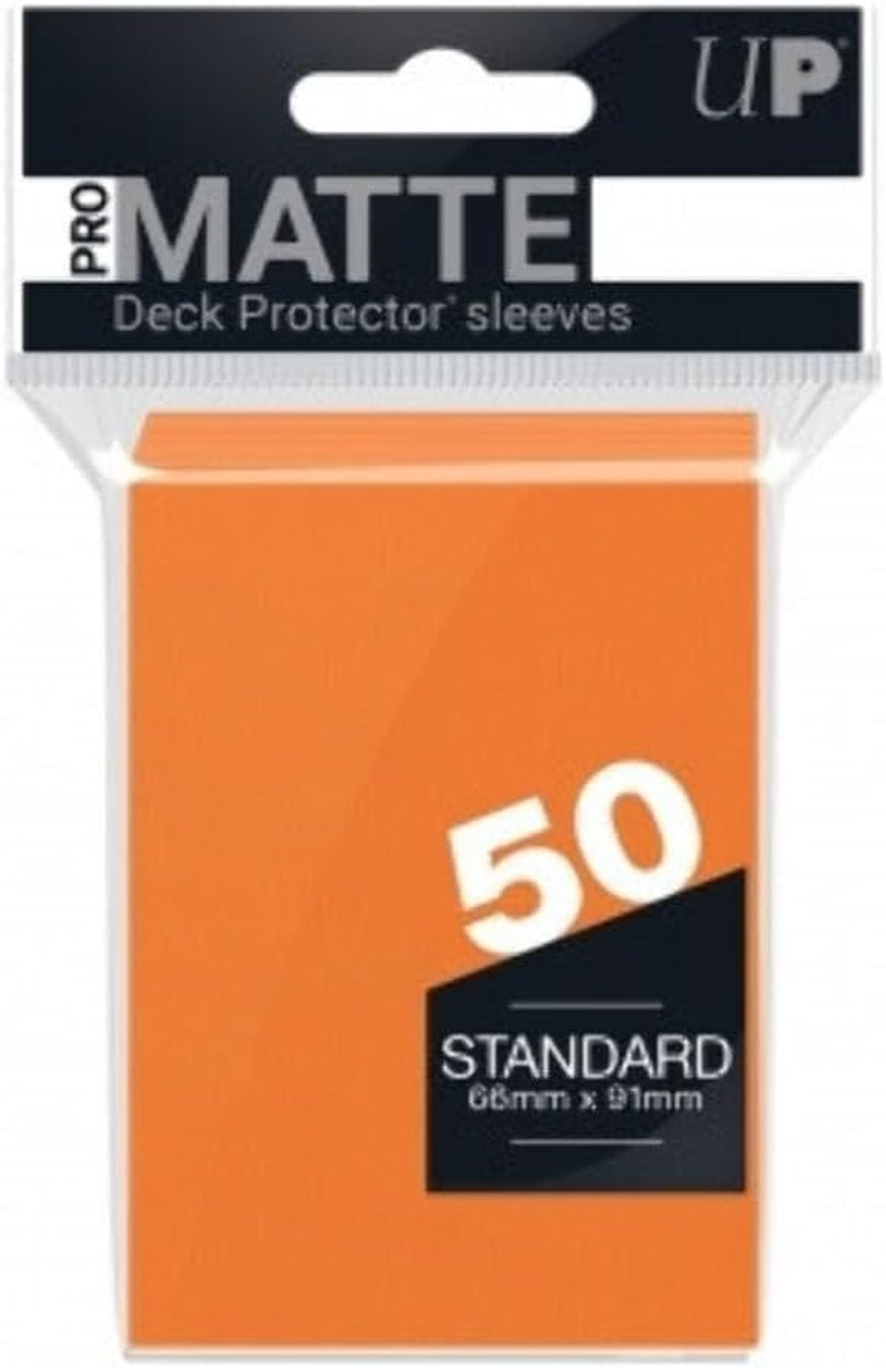 Ultra Pro: UP84184 Pro-Matte 50Ct Standard Deck Protector Sleeves: Orange - Blue image number 5