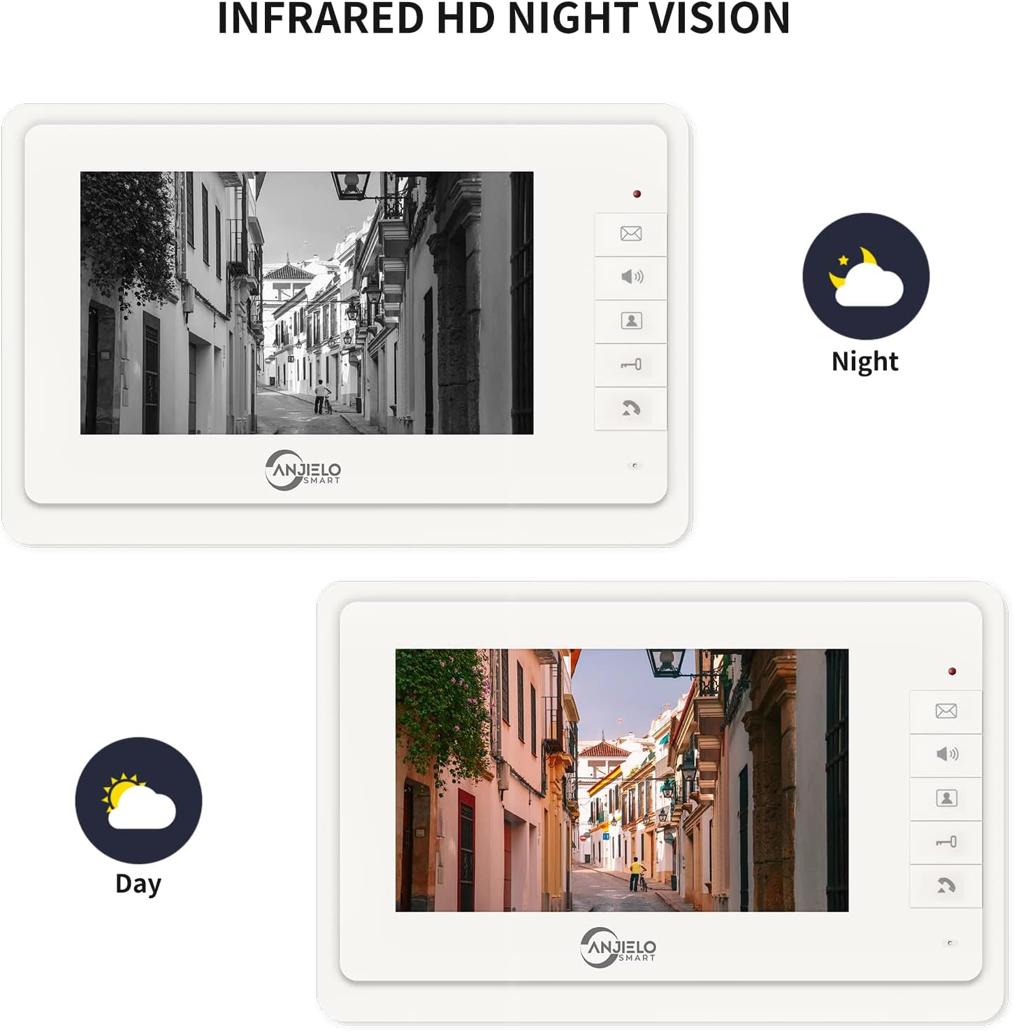 7'' Color Wired Video Door Phone Intercom System for Home Indoor Monitor 700TVL Outdoor Camera IR Night Vision image number 1