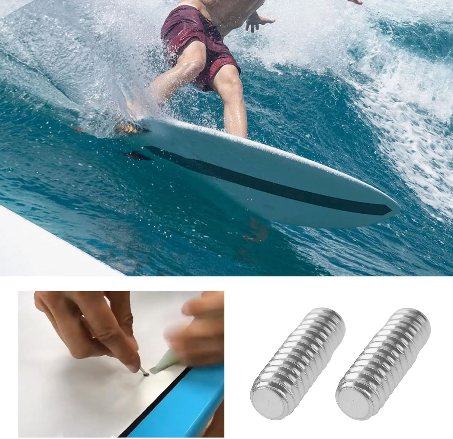 SG Store 2 Pcs Surfboard Fins Key Grub Screws Surfing Board Accessory Compatible with Futures Fins image number 1