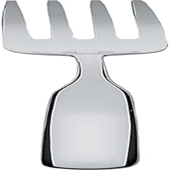 Alessi Collo-Alto Serving Fork in 18/10 Stainless Steel Mirror Polished, Silver image number 3