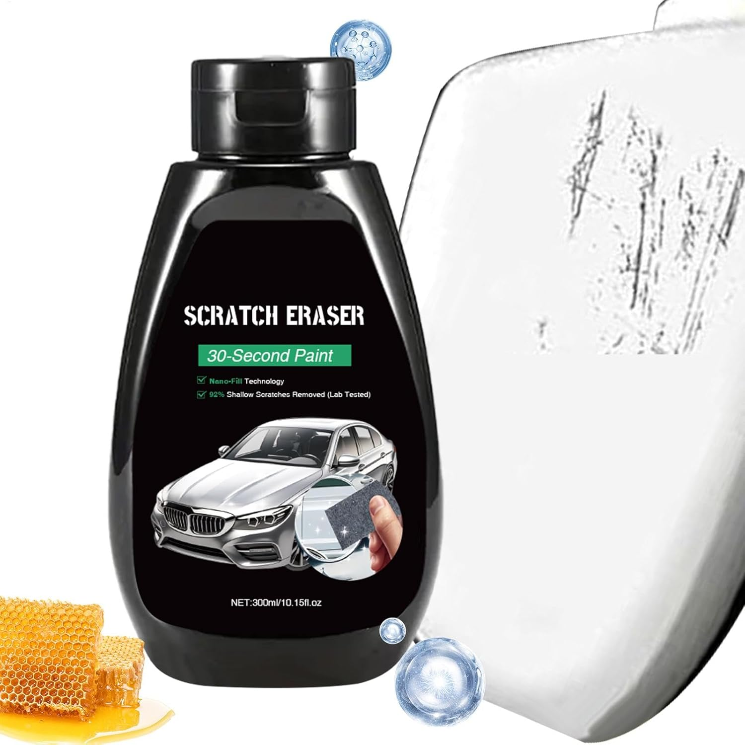 Scratch Repair Restorer, Multifunctional Scratch Repair Agent, 300Ml Portable Automotive Buffing Tool, Vehicle Cleaning Supplies for Trucks