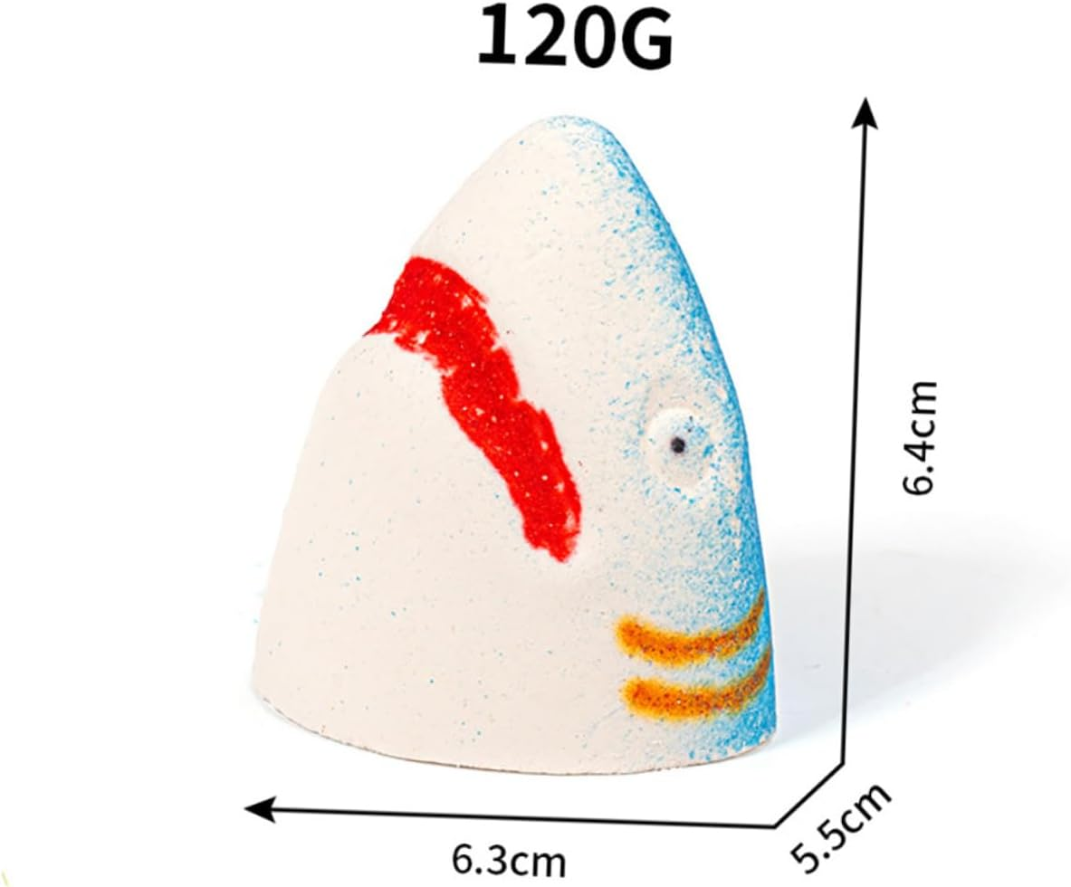 COLLBATH 3Pcs Shark Bath Salt Bomb Bathing Bomb Natural Sea -Friendly Fragrance for Relaxation image number 3