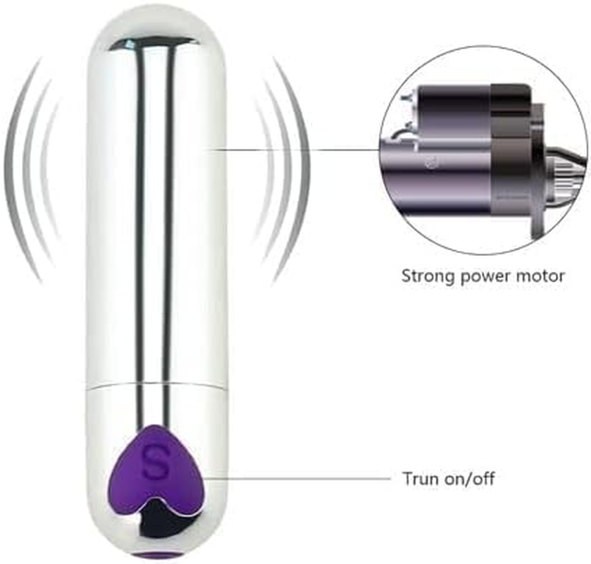 Receive Quick Personal Bullet Stick Travel Pocket Mini Size Silicone Massage Ball for Female Pleasure, Electric Silent 10 Modes Handheld Portable Waterproof Bullet, Body Foot Massage Tool (Black)