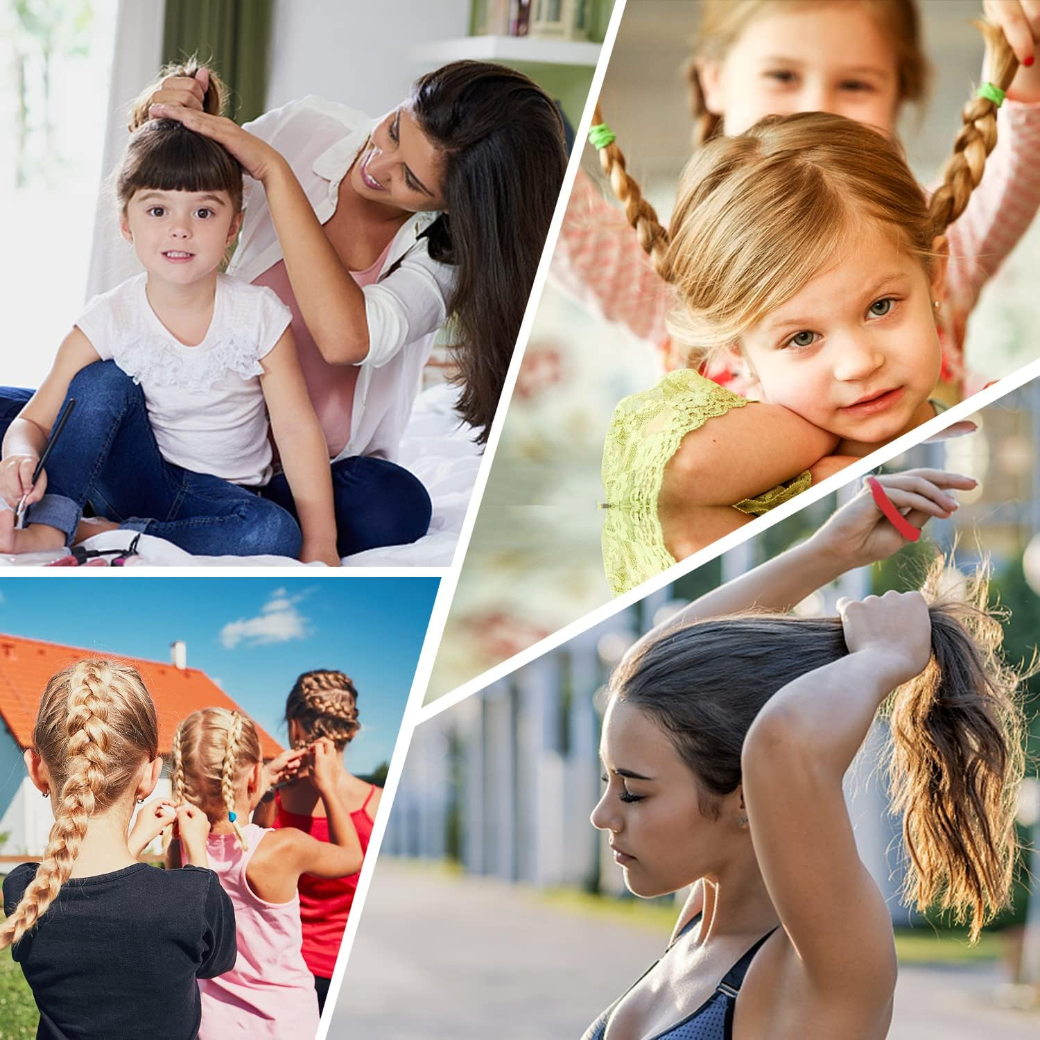 WKJHO 200Pcs Baby Hair Ties, Cotton Soft Toddler Hair Ties for Girls and Kids, Multicolor Small Seamless Elastic Hair Bands Ponytail Holders Hair Accessories image number 3