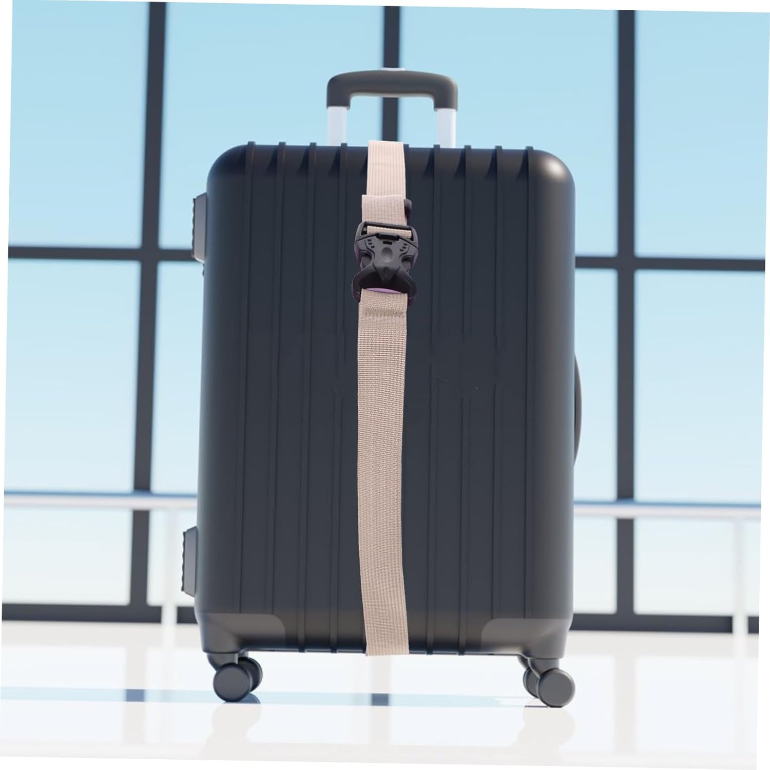 GLSTOY Double Buckle Luggage Straps for Suitcases Travel Duffel Bags Luggage Connector Straps image number 3