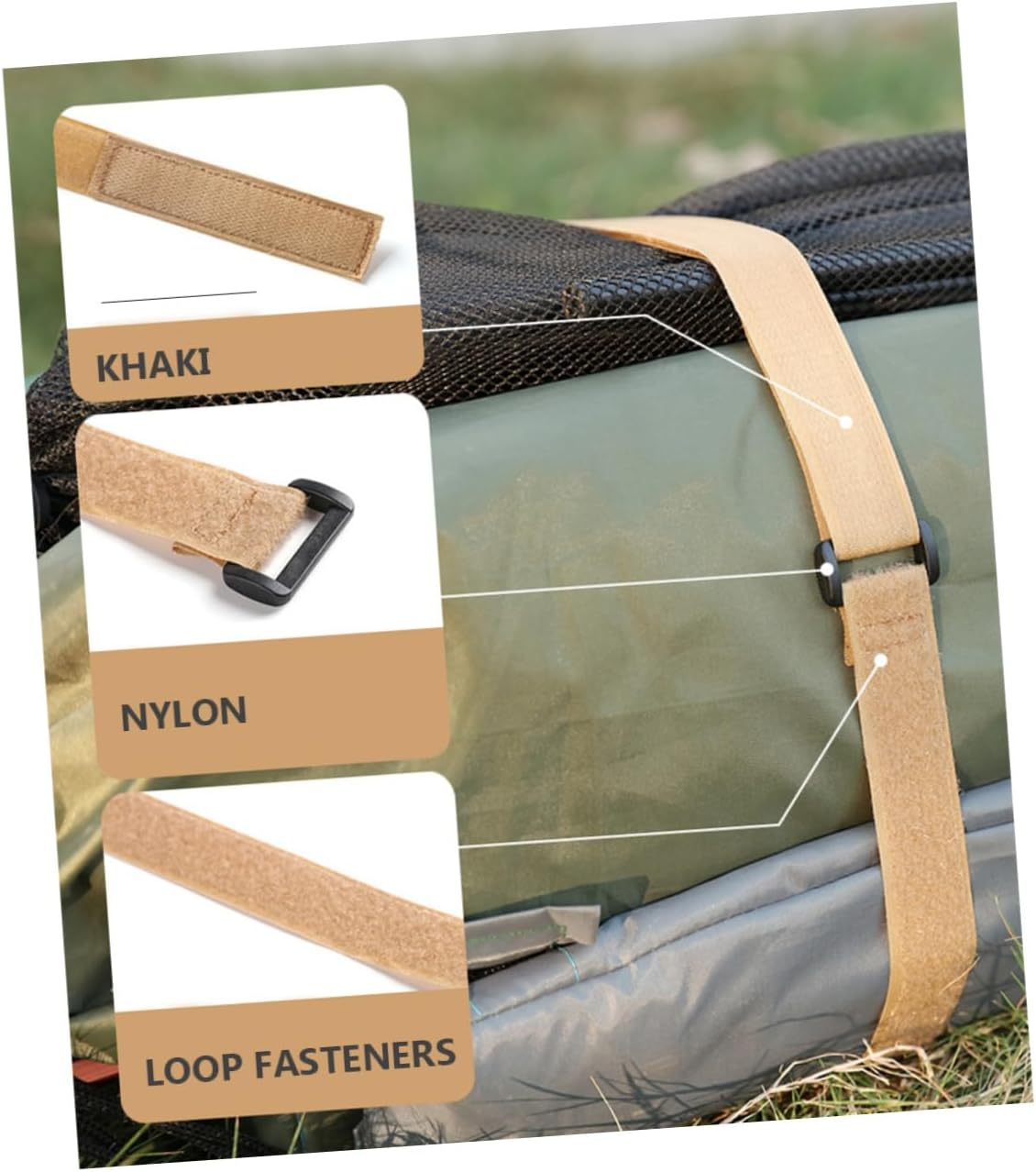 OSALADI 4Pairs Camping Essentials of Luggage Straps Binding Belt Release Compact Design image number 2