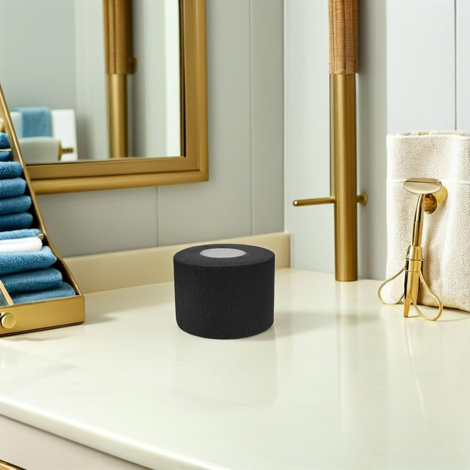 HAPINARY 8Pcs Black Disposable Barber Neck Strips Neck Tape for Hair Cutting Hairdresser Neckband Paper Wraps Salon Haircut Protection Spa Use image number 5