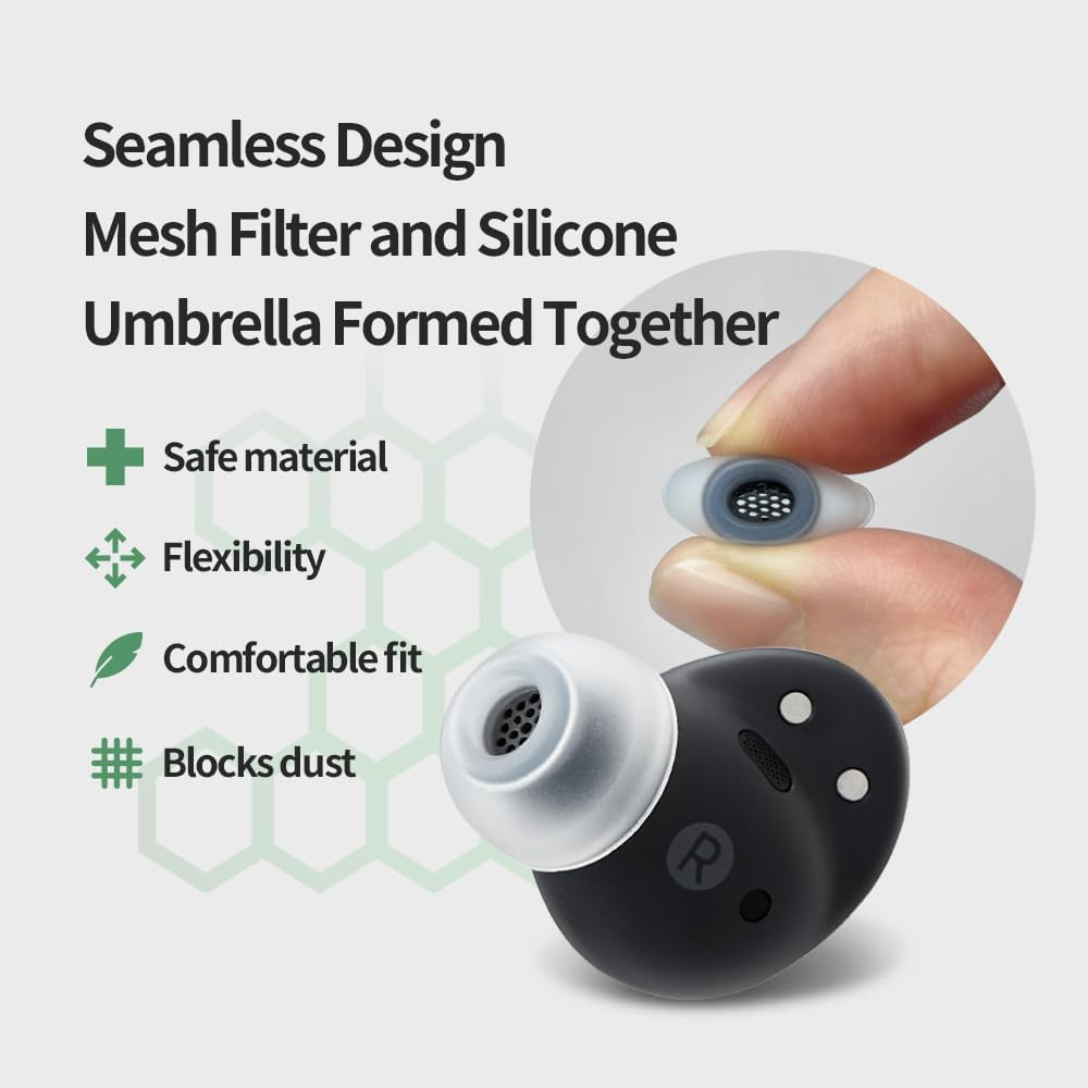 AZLA Sednaearfit MAX for Galaxy Buds 2 Pro Phantom Black / 2 Pairs (MS)