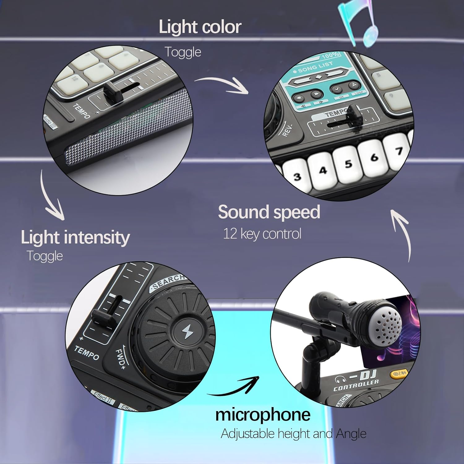 Children'S DJ Mixer and Disc Player Can Be Connected to Bluetooth Microphone(English Version) image number 1