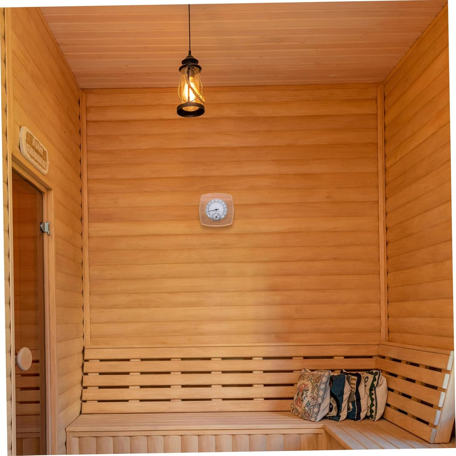 Wooden Sauna Thermometer Hygrometer for Accurate Temperature and Humidity Monitoring Essential Sauna Accessory Bathrooms and High Moisture Areas image number 5