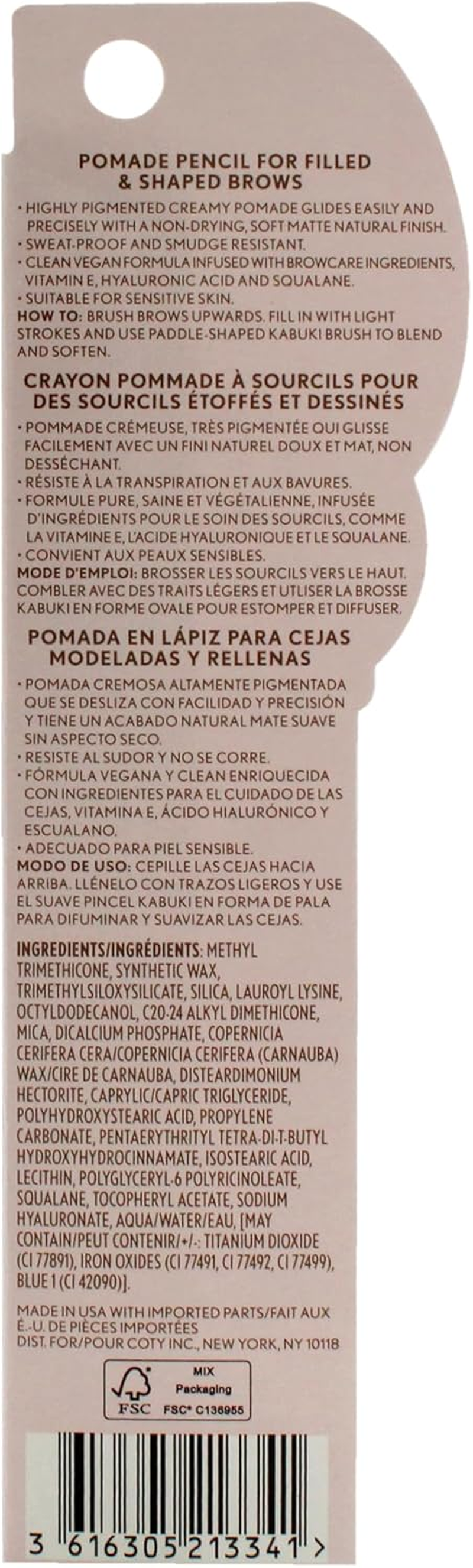 Clean Fresh Brow Filler - 200 Blonde by Covergirl for Women - 0.007 Oz Eyebrow Pencil image number 4