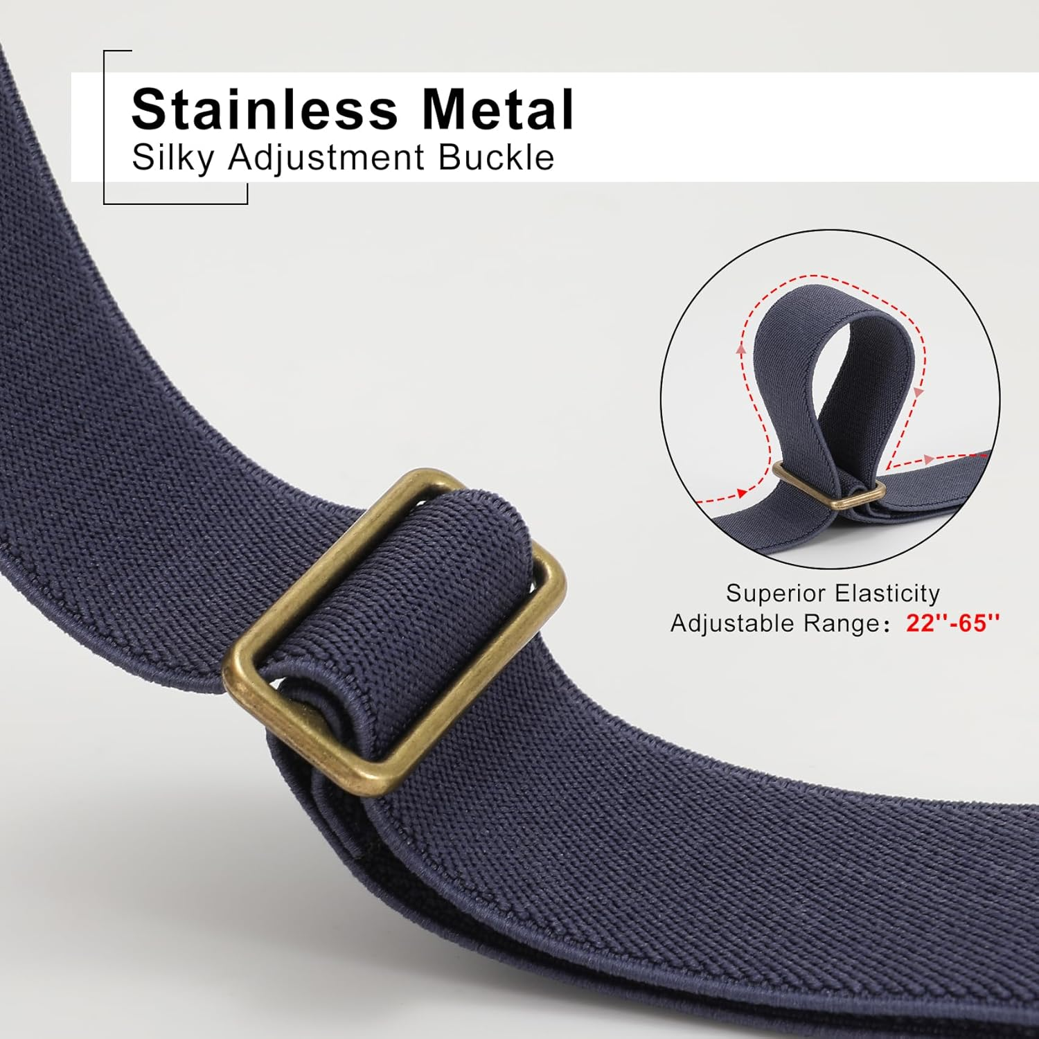 No Buckle Invisible Elastic Belt for Men/Women, SANSTHS Women Jeans Belt Free Buckle image number 4