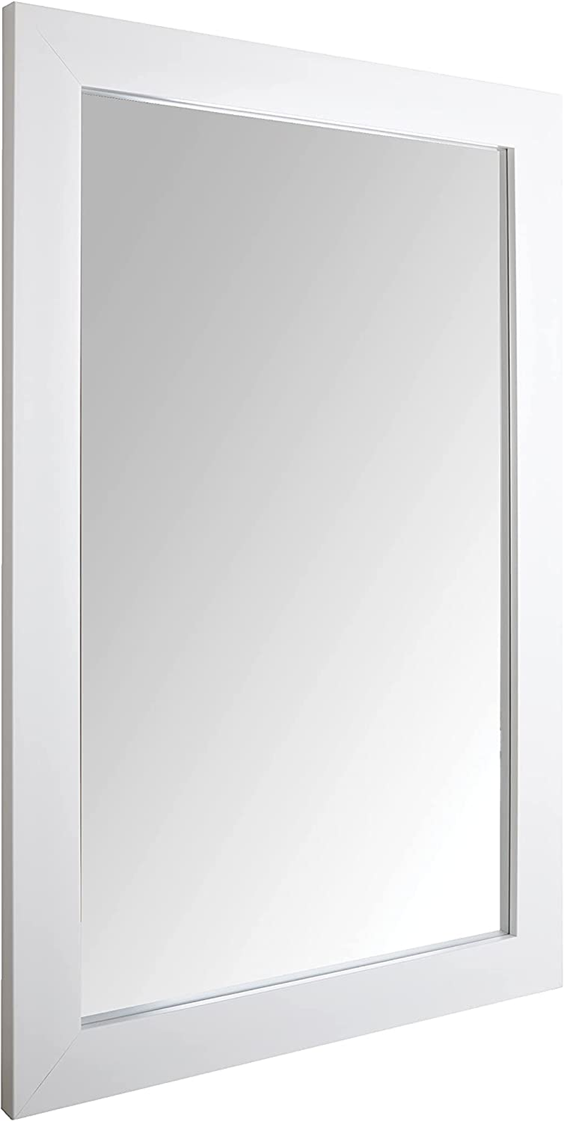 Amazon Basics Rectangular Wall Mirror 61 X 91 Cm - Wide Trim, White image number 5