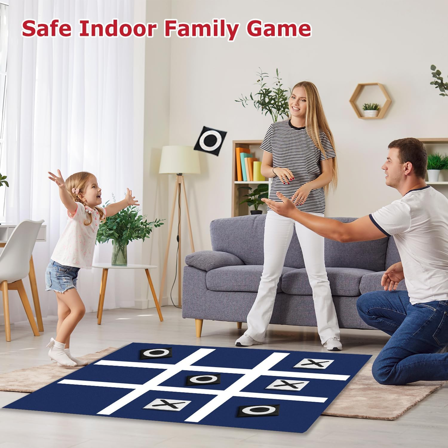 PJDRLLC Outdoor Toss Game for Kids & Family: Giant Bean Bag Toss - Large outside Lawn Games for Yard & Camping (3Ft) image number 1