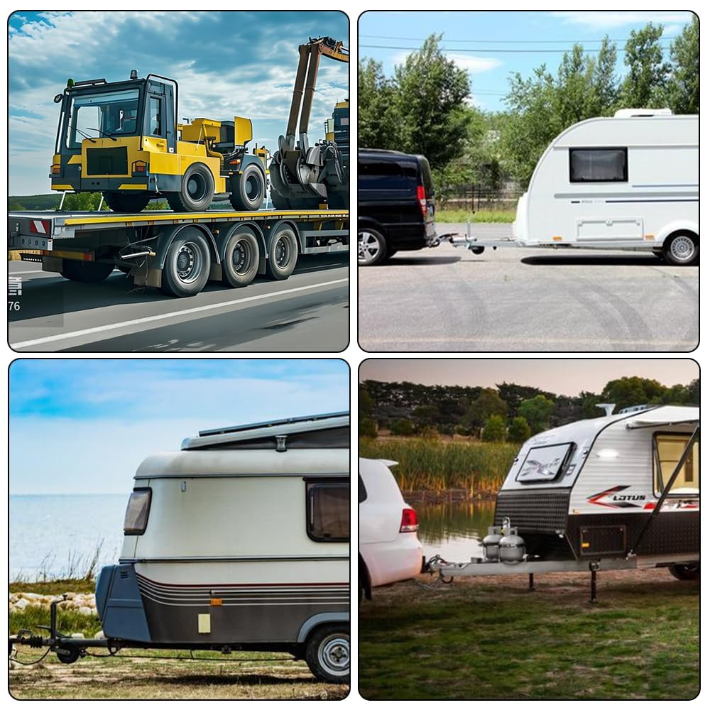 6 Pcs 6X55Mm D Shape Locking Pins, Heavy Duty Wire Lock Pins with round Arch Safety Coupler - Anti-Corrosion Hitch Pins for Tractors, Farm Trailers, Lawn & Industrial Machinery (6X55Mm) image number 1