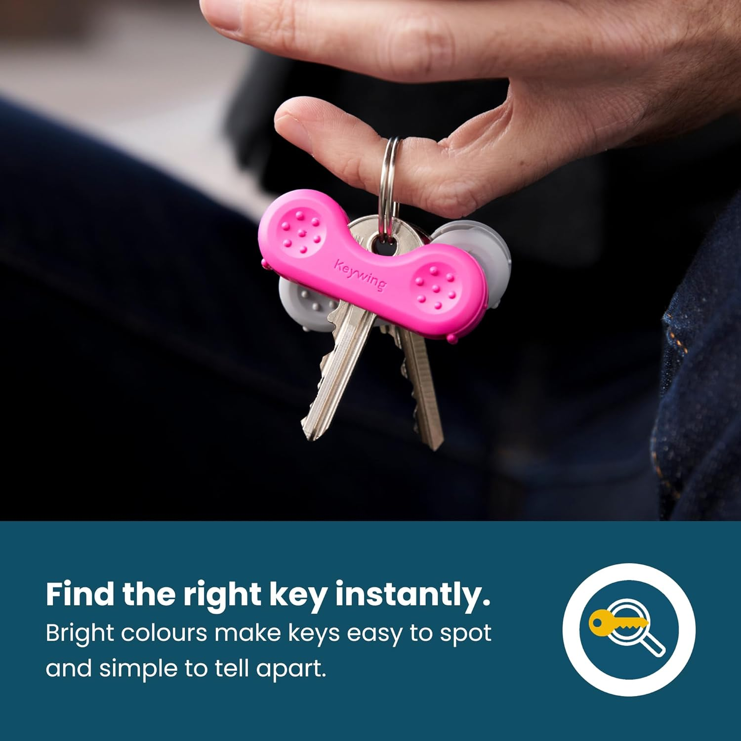 Keywing Key Turner Aid V2 Triple Pack. Makes Keys so Much Easier. Perfect for Rheumatoid Arthritis, MS or Parkinsons Gift, Elderly with Weak Hands, Key Finder and Holder. image number 1